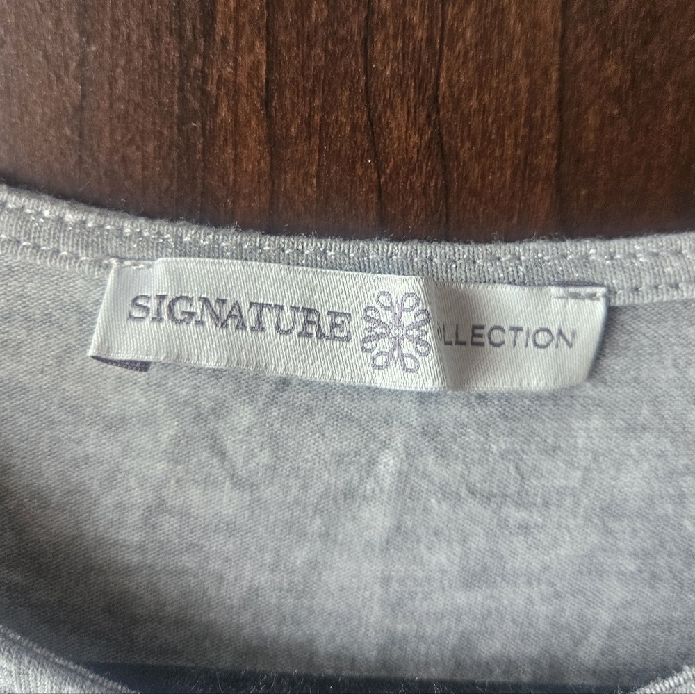 Women's Gray Long Sleeve Top - Picture 3 of 4